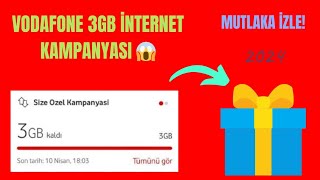 VODAFONE 3GB BEDAVA İNTERNET KAMPANYASI 2024  VODAFONE İNTERNET KAZAN MUTLAKA İZLE [upl. by Wolfgram]