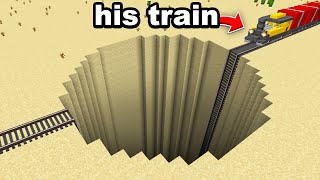 Fooling my Friend with a TRAIN MOD on Minecraft [upl. by Kcub]