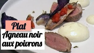 Agneau noir poivrons grillés aux anchois  Recette plat [upl. by Ahsaele]