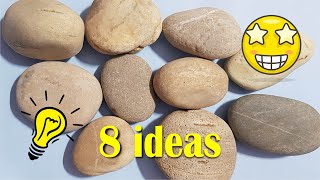 8 COOL Crafts made from Rocks Pebbles amp Stones  Pebble Crafts  CraftStack [upl. by Eedebez310]