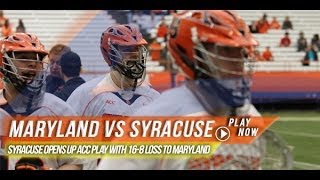 Maryland vs Syracuse  2014 Laxcom College Highlights [upl. by Retseh]