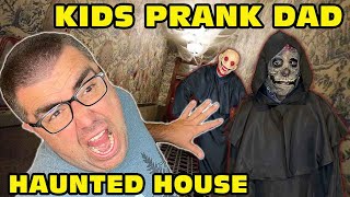 Kids Halloween Prank on Dad  Dad FREAKS Out  Haunted House  MUST SEE  INSANE  Reaction [upl. by Aicelav179]