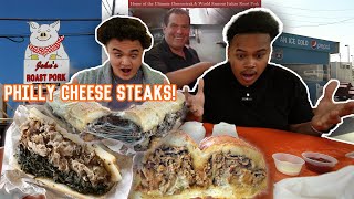 Trying Johns Roast Pork amp Huge Cheesesteak [upl. by Wicks]