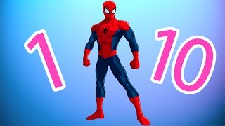 Números para niños en español  Aprender a contar del 1 al 10 con Spiderman [upl. by Lilithe373]