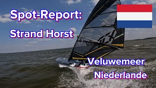 Spot  Report Strand Horst  Veluwemeer  Niederlande Kitesurfen Windsurfen Top Anfängerspot [upl. by Orodoet156]