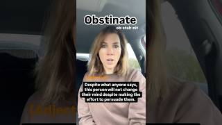 Obstinate stubbornfacts headstrong vocab learnenglish english englishlanguage [upl. by Viking]