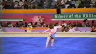 2nd T USA Mary Lou Retton FX  1984 Olympic Games 9900 [upl. by Petronella]