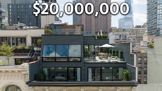 Touring a 20000000 NYC Penthouse With a Massive Rooftop Deck [upl. by Suryt348]