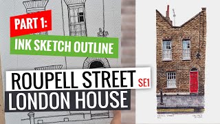 1 Roupell Street London House • Fineliner Sketch [upl. by Dovev]