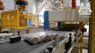 Briquetting plant with 2xBP6500HD presses saws packaging and palletising [upl. by Hillie]