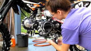 How to Wash A Pit Bike TaoTao 125cc [upl. by Mulligan631]