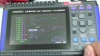 Setting up a Voltage sensor on the Hioki LR843120 Memory Logger [upl. by Kirwin]