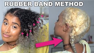 How to Bleach Your Hair Black to White in Only ONE Round with The Rubber Band Method [upl. by Aihsemek]