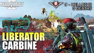 Helldivers 2  Liberator Carbine Gameplay No commenatry Max difficulty No deaths [upl. by Pytlik]