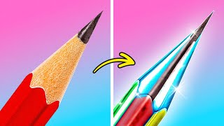 Useful School Hacks 🤩😍 Study Smart Not Hard With These Genius Hacks And Crafts [upl. by Leanahtan]