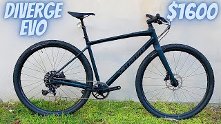 2021 SPECIALIZED DIVERGE COMP EVO THE BEST GRAVEL BIKE OUT THERE FLAT HANDLEBAR FUTURE SHOCK [upl. by Yerd361]