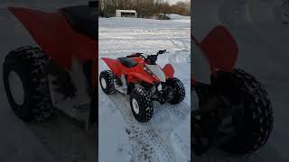 how to start a Honda trx90 in the cold all stock way [upl. by Homerus]