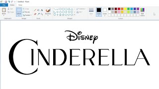 How to draw the Cinderella logo using MS Paint  How to draw on your computer [upl. by Siednarb]