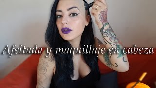 Tinte  afeitada  maquillaje  de cabeza  español [upl. by Sumahs]