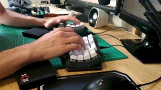 Dactyl Manuform w Kailh speed copper switches Sound test [upl. by Esinrahc220]