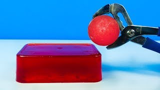 EXPERIMENT Glowing 1000 degree METAL BALL vs JELLY [upl. by Lehte294]