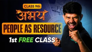 Abhay Batch 9th Social Science  1st FREE Class  People as Resource  Lecture 1  Check Description [upl. by Draper387]