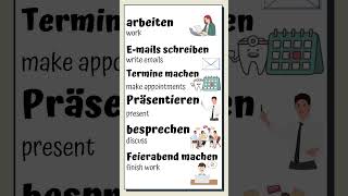 Learn German Work Verbs with Fun Visuals  Emails Meetings Presentations amp More workingermany [upl. by Esorrebma887]