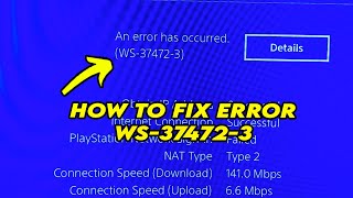 How to Fix Error Code WS374723 on PS4 [upl. by Lorak]