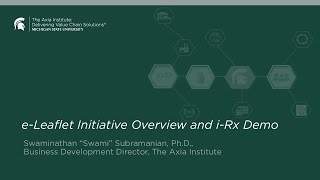 eLeaflet Initiative Overview and iRx Demo [upl. by Riaj292]