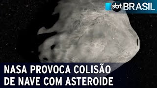 Para testar capacidade de proteção da Terra Nasa colide nave com asteroide  SBT Brasil 260922 [upl. by Htennaj493]