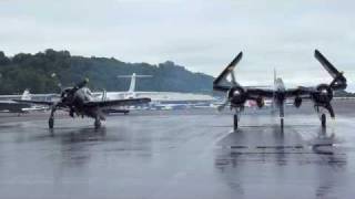 Grumman F8F Bearcat amp F7F Tigercat Startup Taxi and Takeoff at KBFI Seattle [upl. by Fergus]