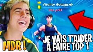 jai engagé quotGOTAGAquot pour maider à TOP 1 sur fortnite voilà ce quil sest passé [upl. by Nessi418]