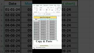 Get month name from date in Excel  Excel for Job Interview  Excel for Beginner  excel shorts [upl. by Araek318]