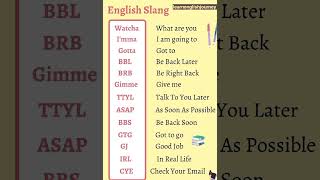 100 Slang Expression Every English shorts [upl. by Nnalatsyrc]