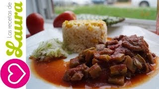 Carne con Nopales en Salsa Roja [upl. by Akemit]