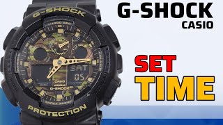 Full Time Setting GSHOCK GA100 module 5081 [upl. by Sandye]