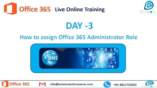 Day 3  How to assign Administrator Role in Microsoft Office 365  Office 365 tutorial for beginners [upl. by Moonier]