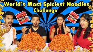 WORLD SPICEST NOODLES Eating Challenge  Spicy Korean Noodles Eating Competition [upl. by Drof]