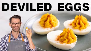 Easy Deviled Eggs Recipe [upl. by Enalda645]