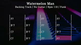 Watermelon Man  Backing Track  Bpm 118  Funk  16 Bars F blues [upl. by Gass]