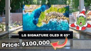 LG SIGNATURE OLED R 65 Rollable 4K Smart TV Review 2021 100K Price  ProUnboxing [upl. by Bonnee]