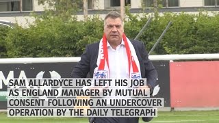 Sam Allardyce Leaves Job As England Manager Following Telegraph Sting [upl. by Sibeal812]