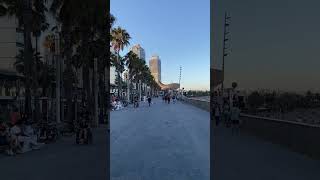 Playa de la Barceloneta  Barceloneta Beach Ciuttat Vella Barcelona Spain [upl. by Alemap]