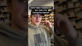 SWAP MEET REMINDER Nov 16th17th During Day Games airsoft swapmeet psa [upl. by Drapehs412]