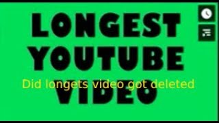 did the Longest video on youtube 596 hours got deleted [upl. by Reffotsirhc]