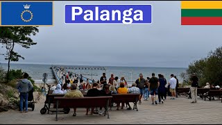 Lithuania Palanga walking on along the main pedestrian avenue towards the Baltic Sea 4K [upl. by Noiraa]