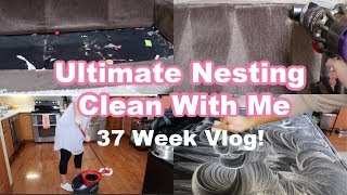 EXTREME NESTING  37 WEEK PREGNANCY VLOG  CLEAN WITH ME  Felicia Keathley [upl. by Dnesnwot]