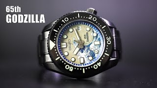 Good looking 65th Anniversary Godzilla SEIKO modded watch [upl. by Tnerb144]