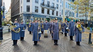 Remembrance Sunday 2024 Birmingham  The Band of the Mercian Regiment [upl. by Ymmaj]