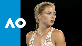 Camila Giorgi takes the second set against Karolina Pliskova  Australian Open 2019 Round 3 [upl. by Deedahs]